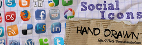 Social Icons hand drawn by TheG-Force.