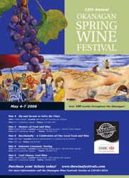 Okanagan Spring Wine Festival Poster KendraArt 2006