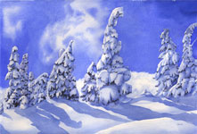 Snowy Trees available at Mountain Galleries at the Fairmont