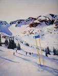 To Peak Chair - Whistler Painting by Kendra Dixson